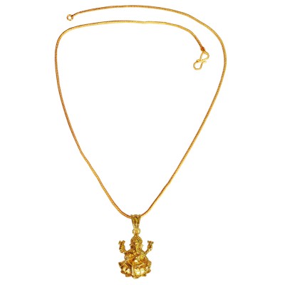 Ganesh Pendant Gold plated Stylish By Menjewell